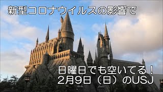 【クールジャパン2020】コロナウイルスの影響で 日曜日でも空いてる ユニバーサル・スタジオ・ジャパン / 進撃の巨人 ルパン三世 ウォーターワールド 2020.2.9 【ユニ春】