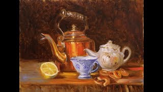 Ненужные краски и  этюд Аля – Прима,  "Чаепитие"