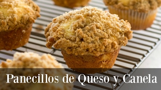 PANQUECITOS DE QUESO CREMA Y CRUMBLE DE CANELA