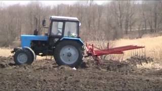 Самодельная двойная сцепка борон. Весеннее боронование 2018 МТЗ 82.1