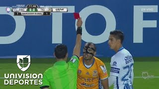 ¡Y ‘Chucky’ Lozano expulsó a Guido Pizarro para que Tigres se quede con 10!