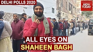 Delhi Polls 2020: All Eyes On Shaheen Bagh, Long Queues Outside Several Booths