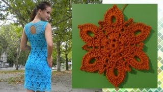 Вязание крючком мотива для платья