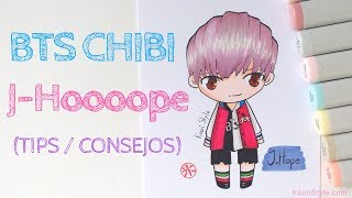 【BTS CHIBI】 Speed Drawing J-Hope + Advice ♥! (ENG/ESP)