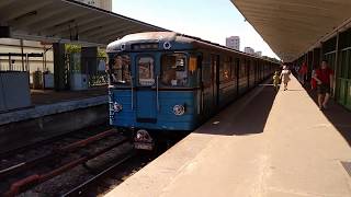 Moscow Metro  Прибытие Поезда Еж 3 На станцию Выхино  // 04 июня 2019