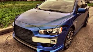 Подиум под номер Evolution для Mitsubishi Lancer X / podium under number / ParTuning