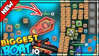 BRAND NEW IO GAME ⭐ THE BIGGEST BOAT EVER ON THE LATEST IO GAME!! | BattleBoats.io