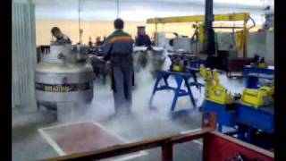 Сборка шкворней на азот, МАЗ, часть 1