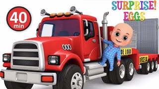 Car Loader Trucks for kids - Cars toys videos, police chase, fire truck - Surprise eggs  jugnu kids