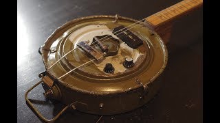 Cigarbox style guitar made from Anti-tank mine Full metal jacket | Сигарбокс гитара из мины