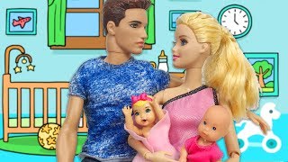 Barbie ve Ailesi Bölüm 124 - ve Bebekler Doğdu - Çizgi film tadında Barbie oyunları
