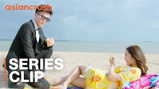 Rub sunscreen on me, senpai~ Hot robot infiltrates anime club beach trip | My Girlfriend's Boyfriend