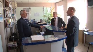 Председатель Белорусского профсоюза работников Сергей Холяво – с первым визитом в нашем городе