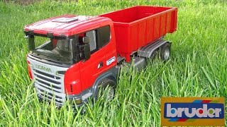 Самосвал со съемным контейнером Scania R-Series BRUDER ОБЗОР- Scania R-Series BRUDER  Review