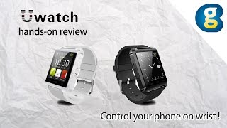Smartwatch U Watch U8 hands-on review: Control your phone on wrist - Geekbuying