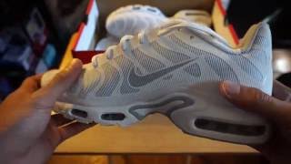 Nike Air Max Plus Hyperfuse "White/Wolf Grey" Unboxing and On Feet