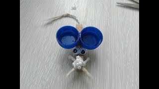 ★ Handmade из прищепки. Как сделать мышку с усиками и хвостиком.
