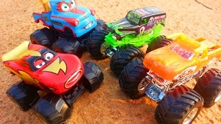 Тачки против Хот Вилс Царь Горы Мультик про машинки Монстер Трак Маквин Cars vs Hot Wheels