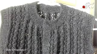 Cardigan Perfect Round Neck Cutting (गले का सही तरीके से गोल आकार कैसे दे ) | Knitting Hindi |