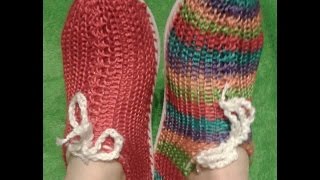My Addi King Slipper with a Sole Sewing the tube into a slipper and adding the sole.