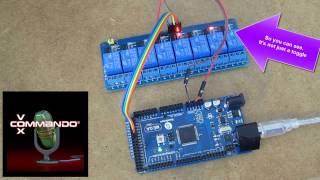 Arduino voice control relays with VoxCommando and serial communication