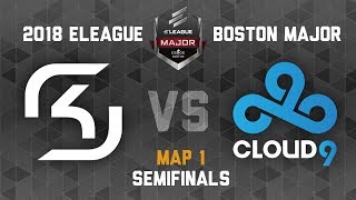 SK vs Cloud9 - Semifinals Map 1 de_mirage (BO3) - CS:GO ELEAGUE Major Boston 2018