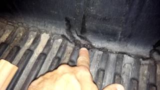 New F150 in my garage/ crack repair of plastic bed liner
