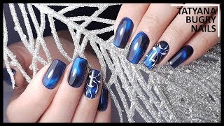 Дизайн ногтей Зимняя Ночь/ Укрепление ногтей АкриГелем/ Татьяна Бугрий