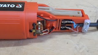 Болгарка YATO YT-82100. Недорогая угловая шлифмашина с бронированным якорем