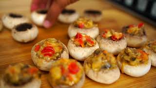 Михаил Vegan рецепты |  Шампиньоны фаршированные овощами
