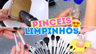 6 RECEITAS CASEIRAS PARA LIMPAR OS PINCÉIS DE MAQUIAGEM | #JanaTodoDia30