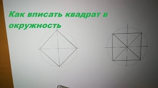 Как вписать квадрат в окружность