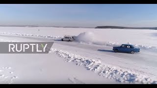 Drifting on thin ice! - Round Two of Ice Drift Madness competition revs up in Irkutsk