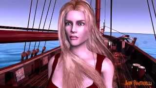 ICLONE 6-wind, skirt and hair first test