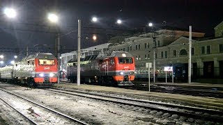 Электровозы ЭП2К на станции Екатеринбург Пасс