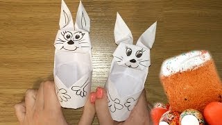 Пасхальный зайчик / Оригами  из бумаги