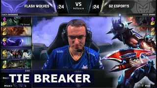 FW vs G2 - Tie Breaker | Day 6 Group A Decider S8 LoL Worlds 2018 | Flash Wolves vs G2 eSports