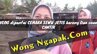 VLOG bareng duo cewe cantik di pantai cemara sewu jetis