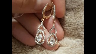 Серьги-подвески серебряные