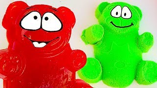 КИНЕТИЧЕСКИЙ ПЕСОК И ЖЕЛЕЙНЫЙ МЕДВЕДЬ Настюшик и Желейный медведь Играют с песком МЕДВЕДЬ ИЗ ПЕСКА