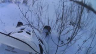 Снегоход. Тайга Варяг 550 пухляк. Управляемость с накладками на всех скоростных режимах.