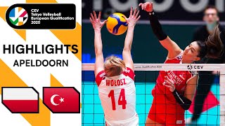 Poland vs. Turkey - Highlights | CEV Women's Tokyo Volleyball Qualification 2020