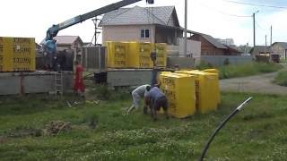 Правильная разгрузка газобетонных блоков