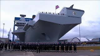 クイーン・エリザベス級航空母艦 1番艦 クイーン・エリザベス　命名式