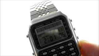 Casio CL-301 Solar Calculator Watch - Setting the Time & Date
