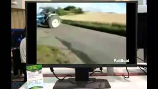 Чего только не вытворяют тракторы на дорогах - крутая нарезка!!! приколы авто 2014