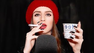 ASMR Smoking Cigarettes in a Leather Jacket (Learning to inhale)