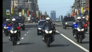 President Putin Police Escort to the Kremlin