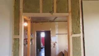 Монтаж межкомнатных перегородок из дерева+ДСП+ГКЛ=160 мм.
