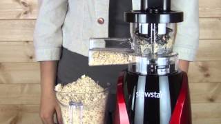 Slowstar SW-2000 Processing Almond Meal with Mincing Attachment